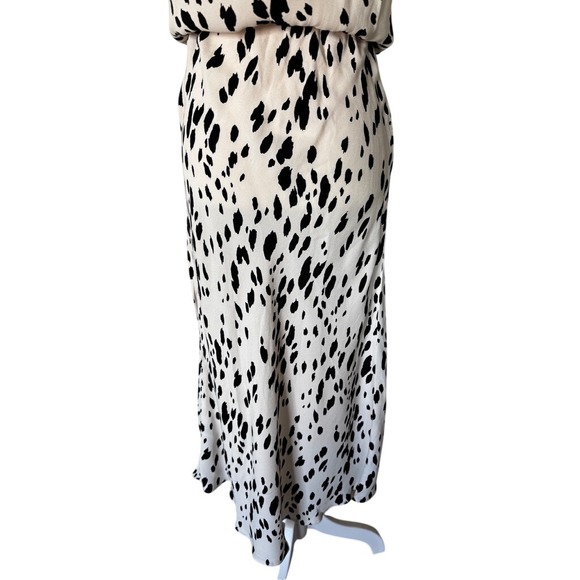 Reformation Dress Size 6 Animal Print Maxi  Spaghetti Strap Faux Wrap Skirt - Picture 11 of 12